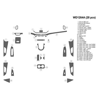 B&I® - 2D Platinum Silver Large Dash Kit (28 Pcs)