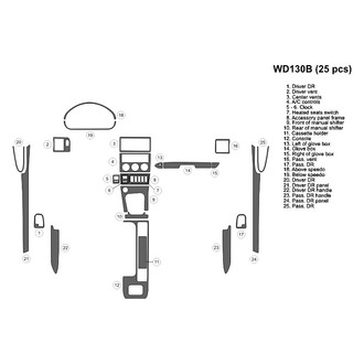 B&I® - 2D Blackwood Large Dash Kit (25 Pcs)