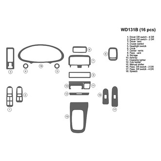 B&I® - 2D Blackwood Large Dash Kit (16 Pcs)