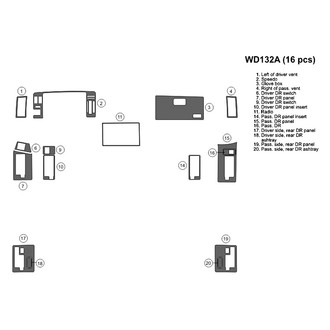 B&I® - 2D Blackwood Full Dash Kit (16 Pcs)