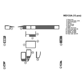 B&I® - 2D Blackwood Full Dash Kit (13 Pcs)