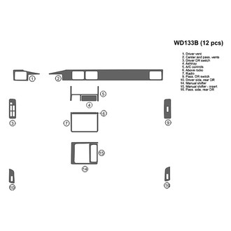 B&I® - 2D Blackwood Full Dash Kit (12 Pcs)