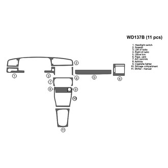 B&I® - 2D Blackwood Full Dash Kit (11 Pcs)