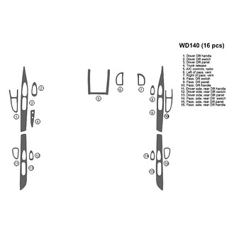 B&I® - 2D Factory Match Full Dash Kit (16 Pcs)