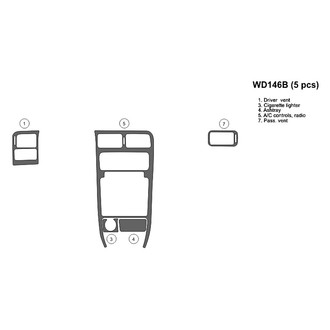 B&I® - 2D Blackwood Full Dash Kit (5 Pcs)