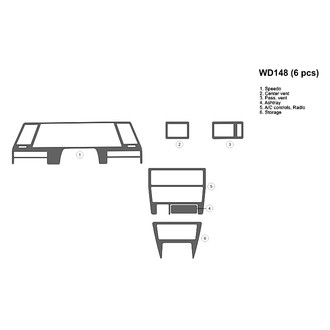 B&I® - 2D Blackwood Full Dash Kit (6 Pcs)