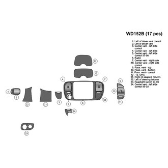 B&I® - 2D Factory Match Full Dash Kit (17 Pcs)