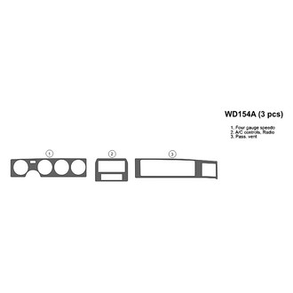 B&I® - 2D Blackwood Full Dash Kit (3 Pcs)