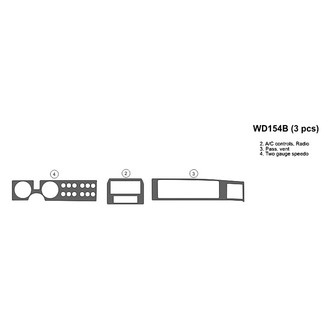 B&I® - 2D Blackwood Full Dash Kit (3 Pcs)