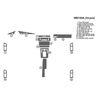 B&I® - 2D Blackwood Full Dash Kit (14 Pcs)