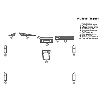 B&I® - 2D Blackwood Full Dash Kit (11 Pcs)