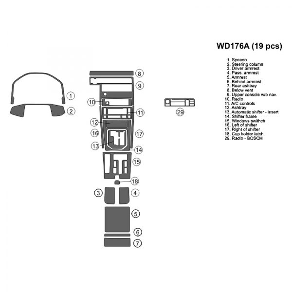 B&I® - 2D Small Dash Kit