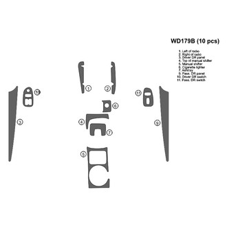 B&I® - 2D Blackwood Full Dash Kit (10 Pcs)