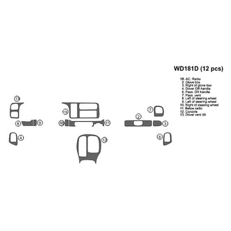 B&I® - 2D Blackwood Small Dash Kit (12 Pcs)