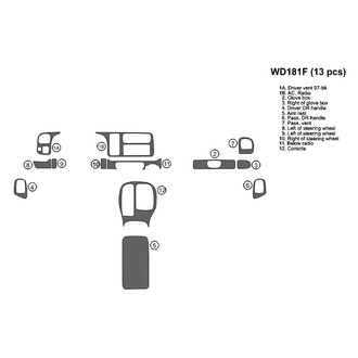 B&I® - 2D Blackwood Large Dash Kit (13 Pcs)