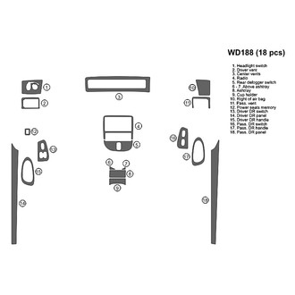 B&I® - 2D Factory Match Full Dash Kit (18 Pcs)