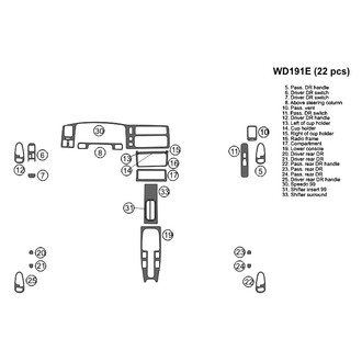 B&I® - 2D Blackwood Small Dash Kit (22 Pcs)