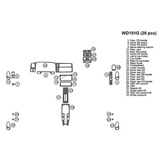 B&I® - 2D Blackwood Large Dash Kit (26 Pcs)