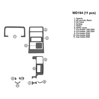B&I® - 2D Blackwood Full Dash Kit (11 Pcs)