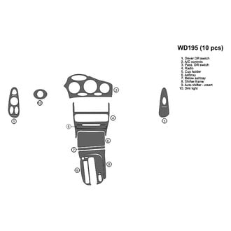B&I® - 2D Blackwood Full Dash Kit (10 Pcs)