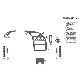 B&I® - 2D Factory Match Full Dash Kit (13 Pcs)