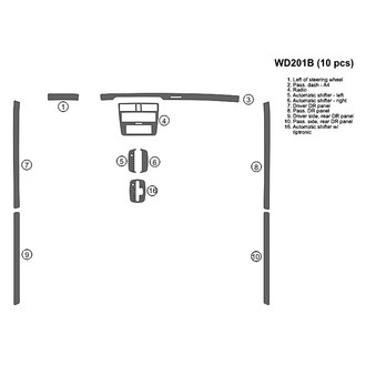 B&I® - 2D Blackwood Full Dash Kit (10 Pcs)