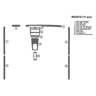 B&I® - 2D Blackwood Full Dash Kit (11 Pcs)