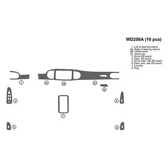 B&I® - 2D Blackwood Full Dash Kit (10 Pcs)
