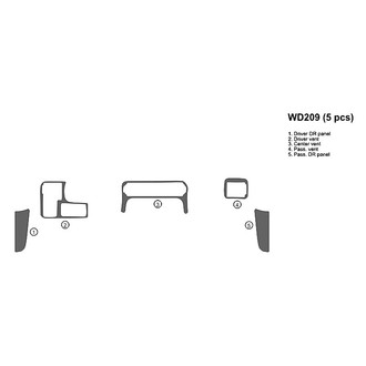 B&I® - 2D Blackwood Full Dash Kit (5 Pcs)
