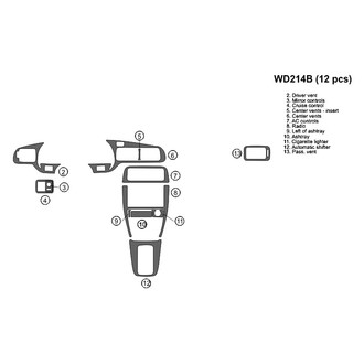 B&I® - 2D Blackwood Small Dash Kit (12 Pcs)