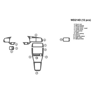 B&I® - 2D Blackwood Small Dash Kit (12 Pcs)