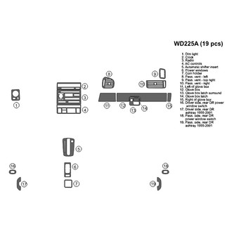 B&I® - 2D Factory Match Full Dash Kit (19 Pcs)