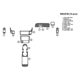 B&I® - 2D Blackwood Full Dash Kit (12 Pcs)