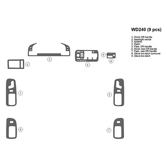 B&I® - 2D Factory Match Full Dash Kit (9 Pcs)