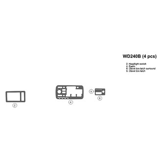 B&I® - 2D Factory Match Full Dash Kit (4 Pcs)