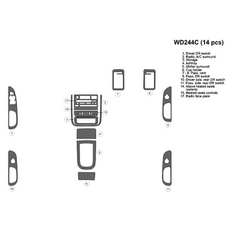 B&I® - 2D Factory Match Full Dash Kit (14 Pcs)