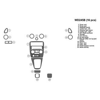 B&I® - 2D Blackwood Small Dash Kit (16 Pcs)