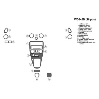 B&I® - 2D Blackwood Small Dash Kit (16 Pcs)