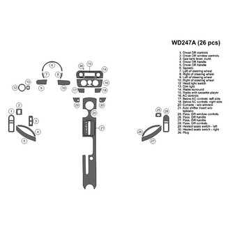 B&I® - 2D Blackwood Small Dash Kit (26 Pcs)