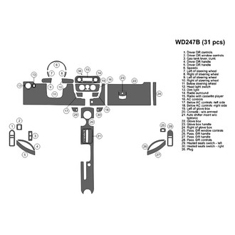 B&I® - 2D Blackwood Large Dash Kit (31 Pcs)