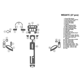 B&I® - 2D Blackwood Small Dash Kit (27 Pcs)