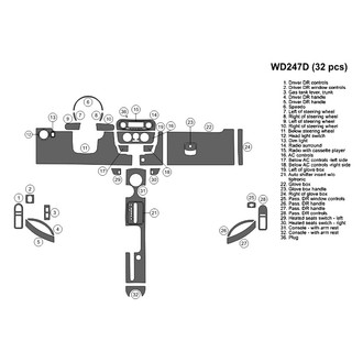 B&I® - 2D Blackwood Large Dash Kit (32 Pcs)