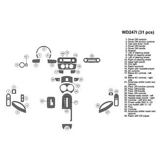 B&I® - 2D Blackwood Small Dash Kit (31 Pcs)