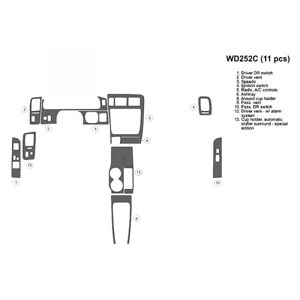 B&I® - 2D Full Dash Kit