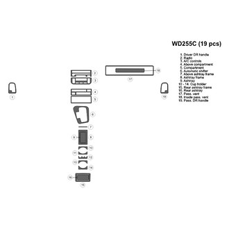 B&I® - 2D Blackwood Full Dash Kit (19 Pcs)