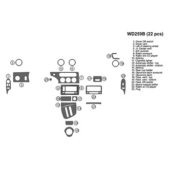B&I® - 2D Blackwood Full Dash Kit (22 Pcs)
