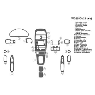 B&I® WD268G-SBB - 2D Dark Burl Factory Match Full Dash Kit (23 Pcs)