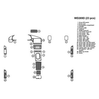 B&I® - 2D Gray Factory Match Full Dash Kit (23 Pcs)