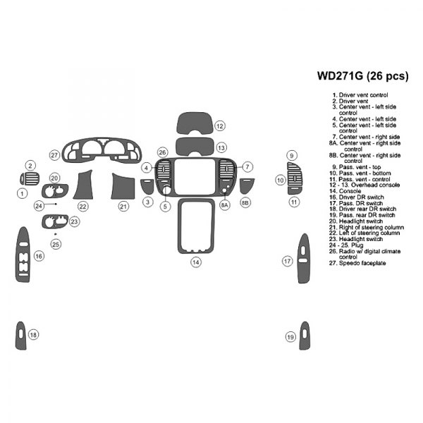 B&I® - 2D Full Dash Kit