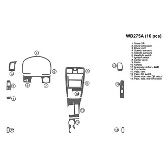 B&I® - 2D Blackwood Full Dash Kit (16 Pcs)